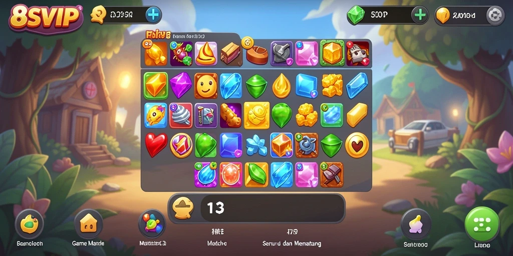 Gameplay menantang dalam game Match-3 8SVIP.