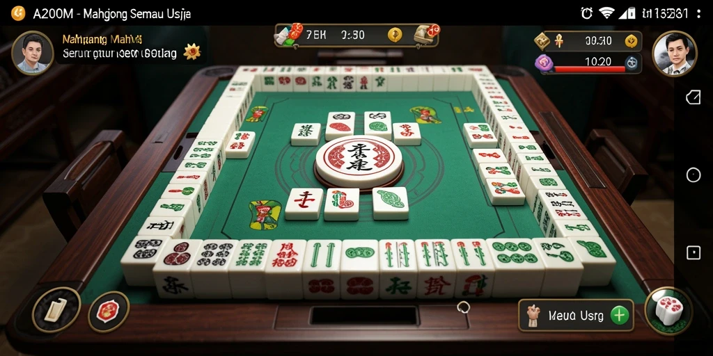 Tampilan menakjubkan dari gameplay A200M dengan ubin Mahjong.