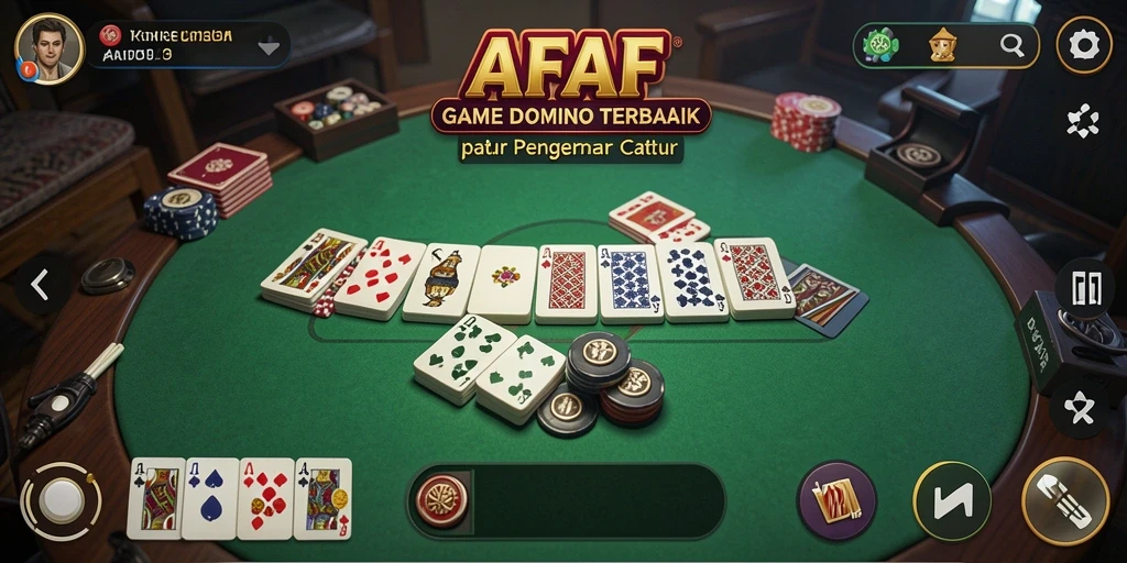 Screenshot AFAF dengan tampilan menarik dari gameplay Domino.