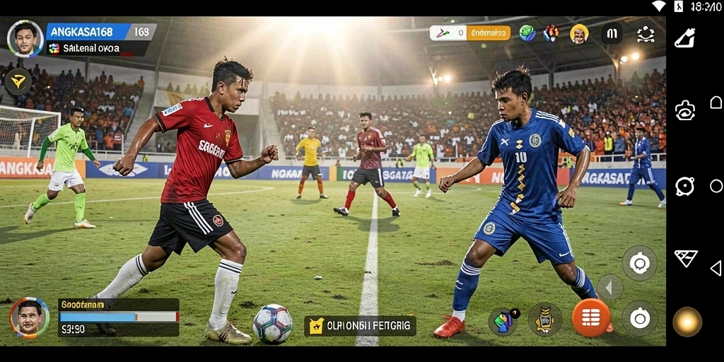 Tangkapan layar utama menampilkan aksi seru dalam ANGKASA168.