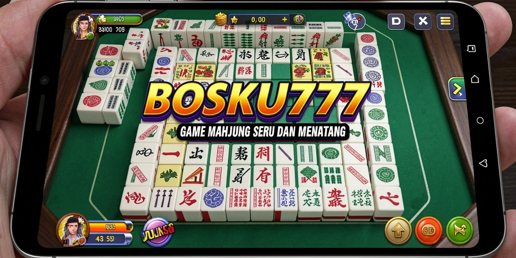 Screenshot gameplay menunjukkan keseruan bermain Mahjong di BOSKU777.
