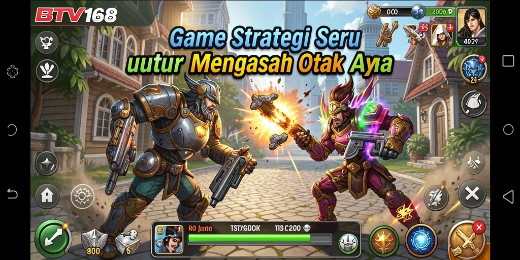 Screenshot gameplay BTV168 menunjukkan aksi pertarungan strategi yang mendebarkan.