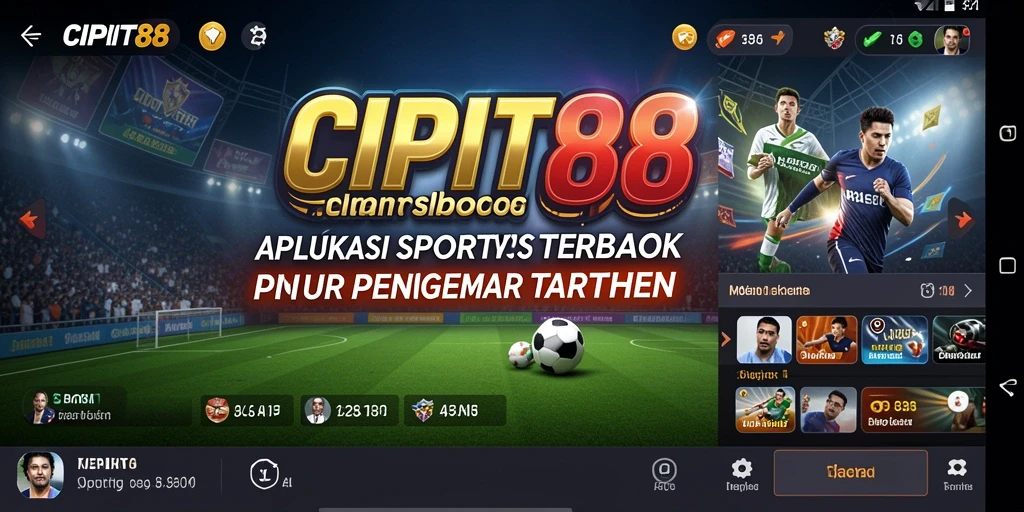 Screenshot utama CIPIT88 menampilkan serunya taruhan langsung di Sportsbook.