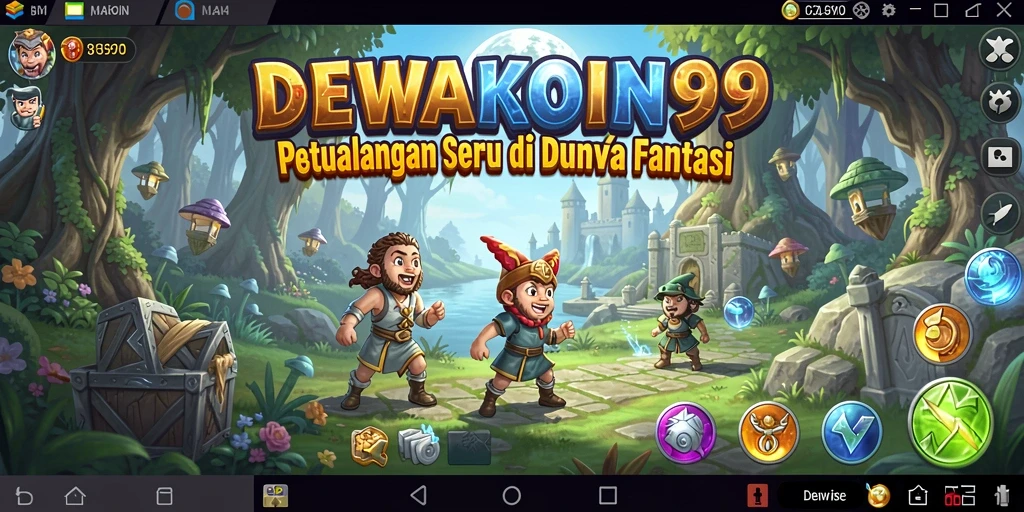 Screenshot DEWAKOIN99 menunjukkan aksi epik dalam gameplay petualangan.