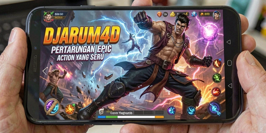 Screenshot gameplay DJARUM4D menampilkan aksi seru dan karakter beragam.
