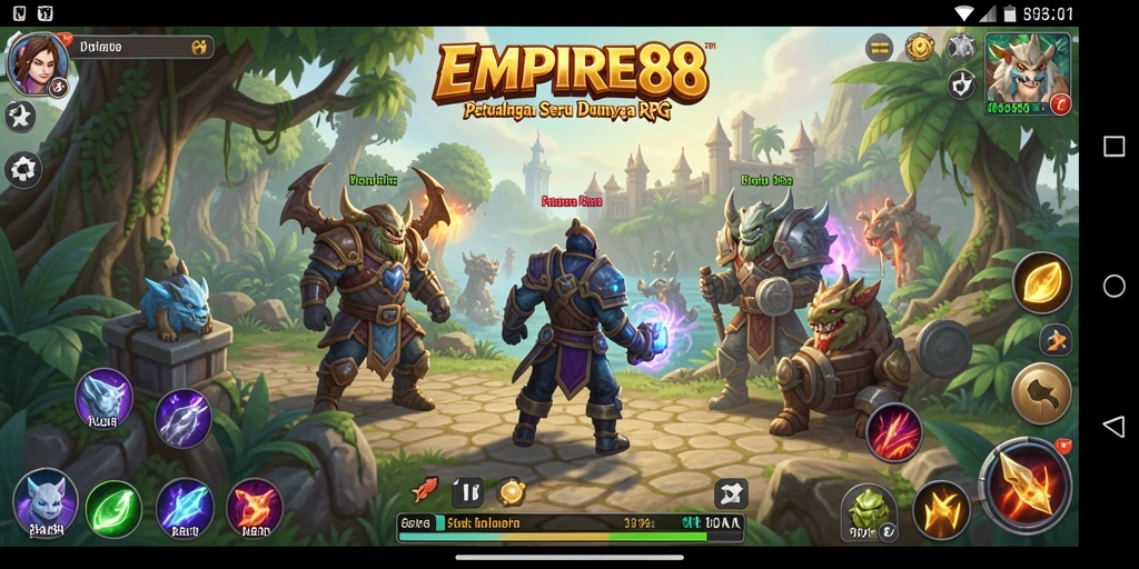 Tampilan gameplay RPG yang epik dan mendalam di EMPIRE88.