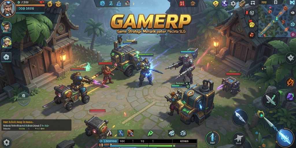 Tampilan menarik dari antar muka dan gameplay GAMERP.
