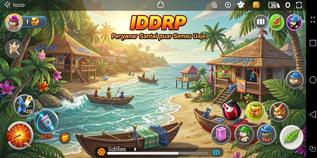 Screenshot menampilkan aksi seru dalam permainan IDRRP.