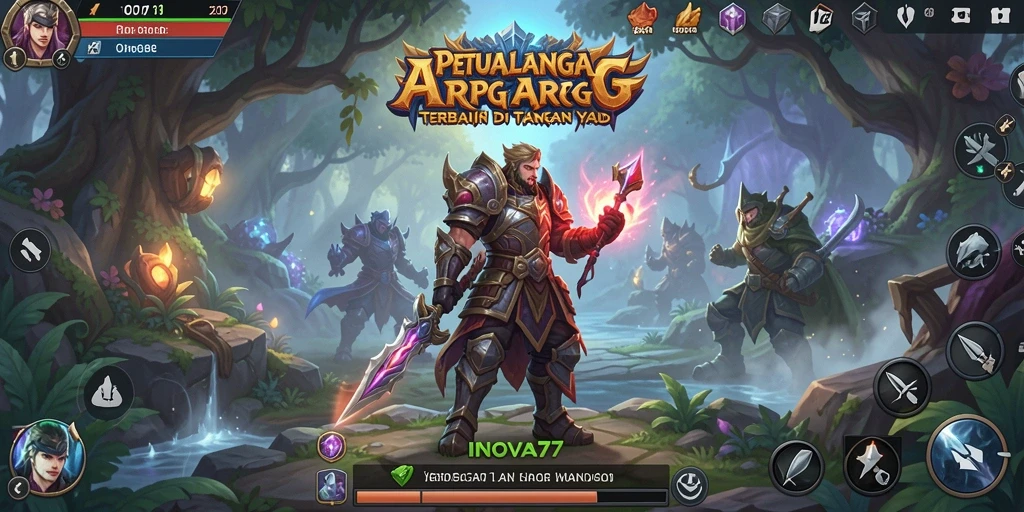 Tangkapan layar dari gameplay ARPG yang mendebarkan di INOVA77.