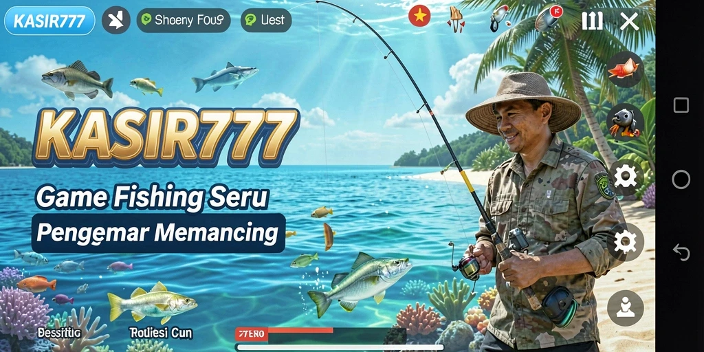 Tampilan gameplay seru dari KASIR777 dengan aksi memancing yang menegangkan.