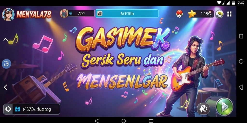 Tampilan gameplay menarik dari MENYALA78 dengan berbagai genre musik.
