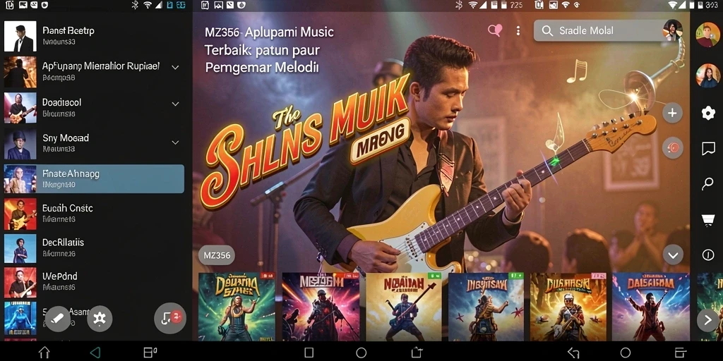 Tampilan menarik dari gameplay MZ356 saat mendengarkan musik.