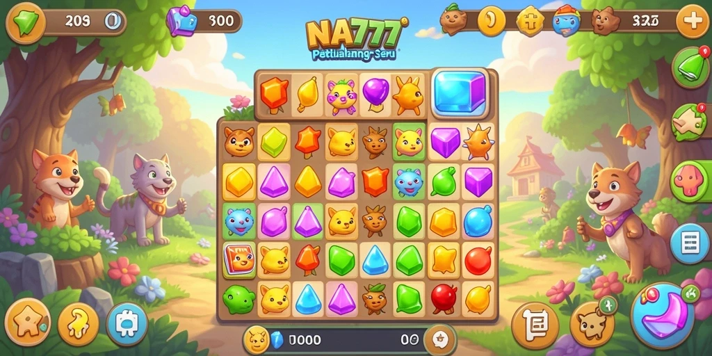 Tampak seru dengan gameplay Match-3 yang penuh warna.