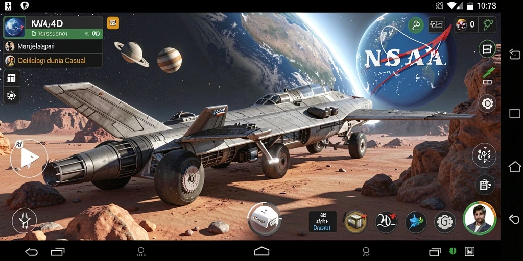 Screenshot utama NASA4D menampilkan gameplay yang seru dan interaktif.