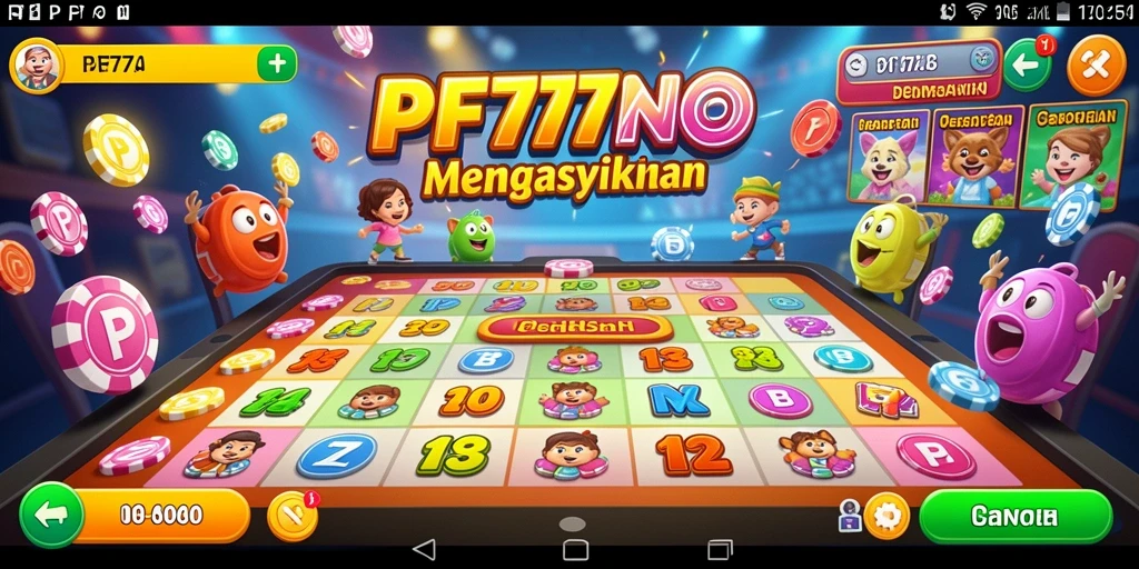 Screenshot utama PF777 menunjukkan gameplay seru Bingo.