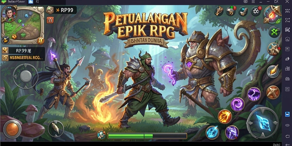Tangkapan layar menunjukkan aksi pertarungan epik dalam RP99 yang mendebarkan.